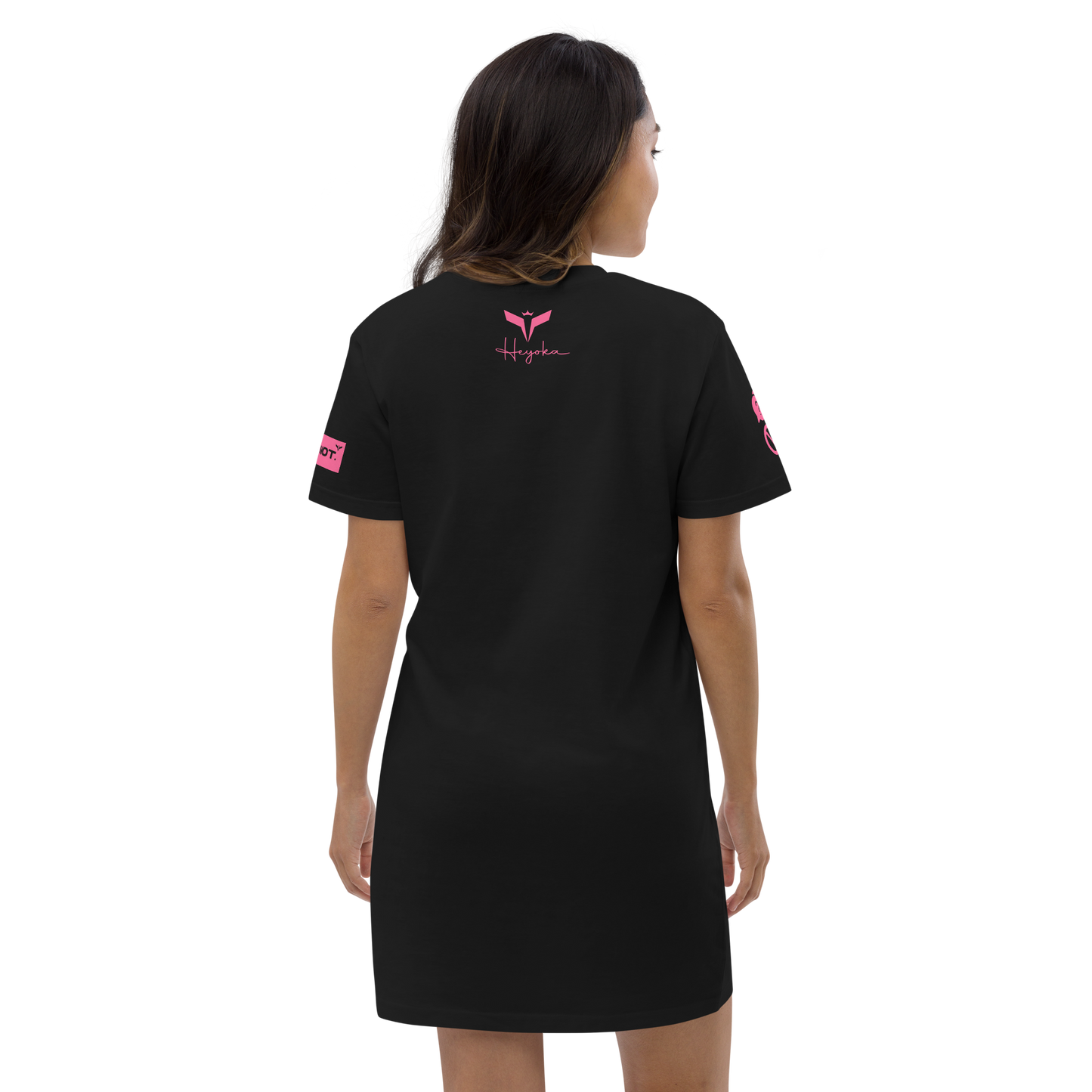 WHY_NOT NEON Organic cotton t-shirt dress BLACK