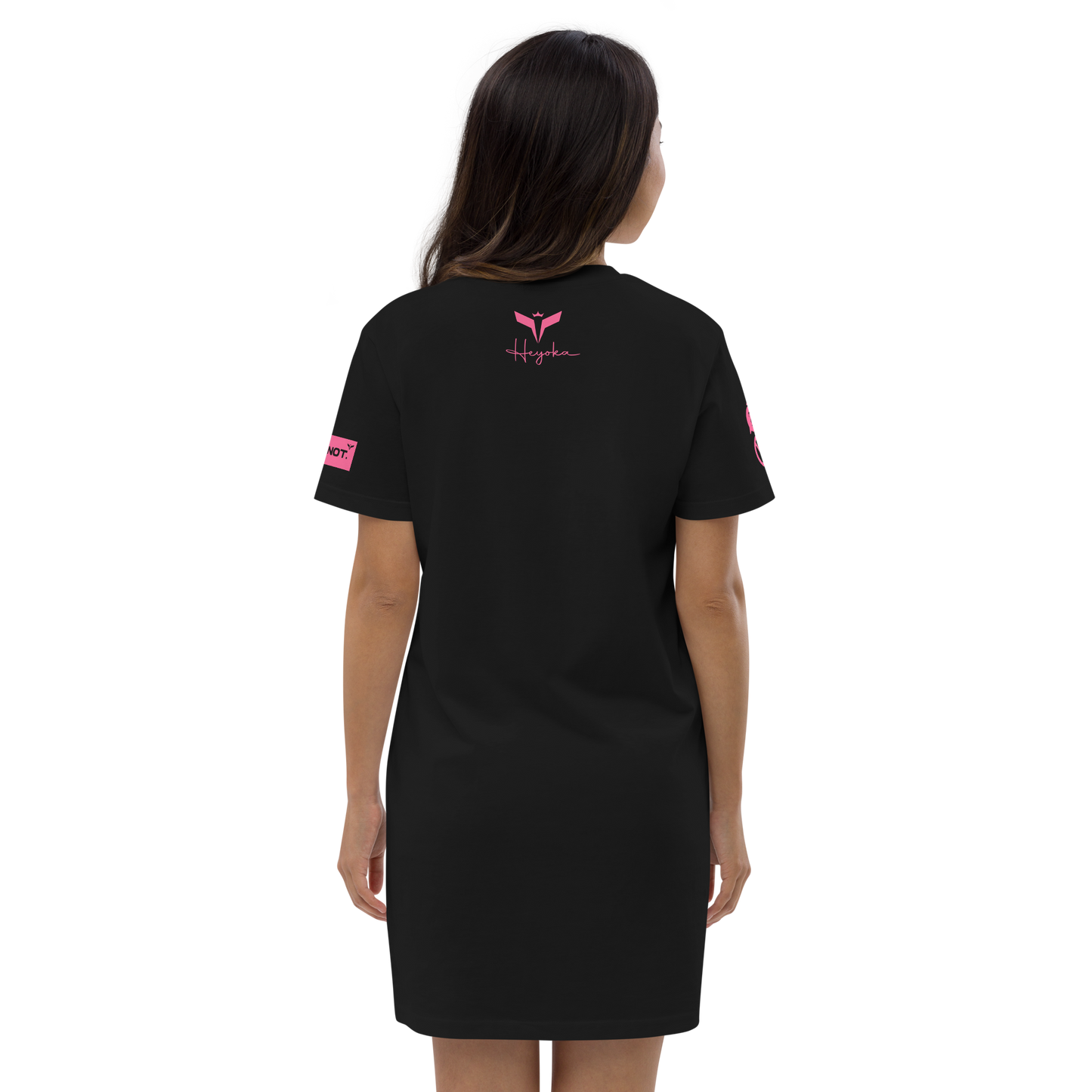 WHY_NOT NEON Organic cotton t-shirt dress BLACK