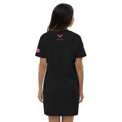 WHY_NOT NEON Organic cotton t-shirt dress BLACK