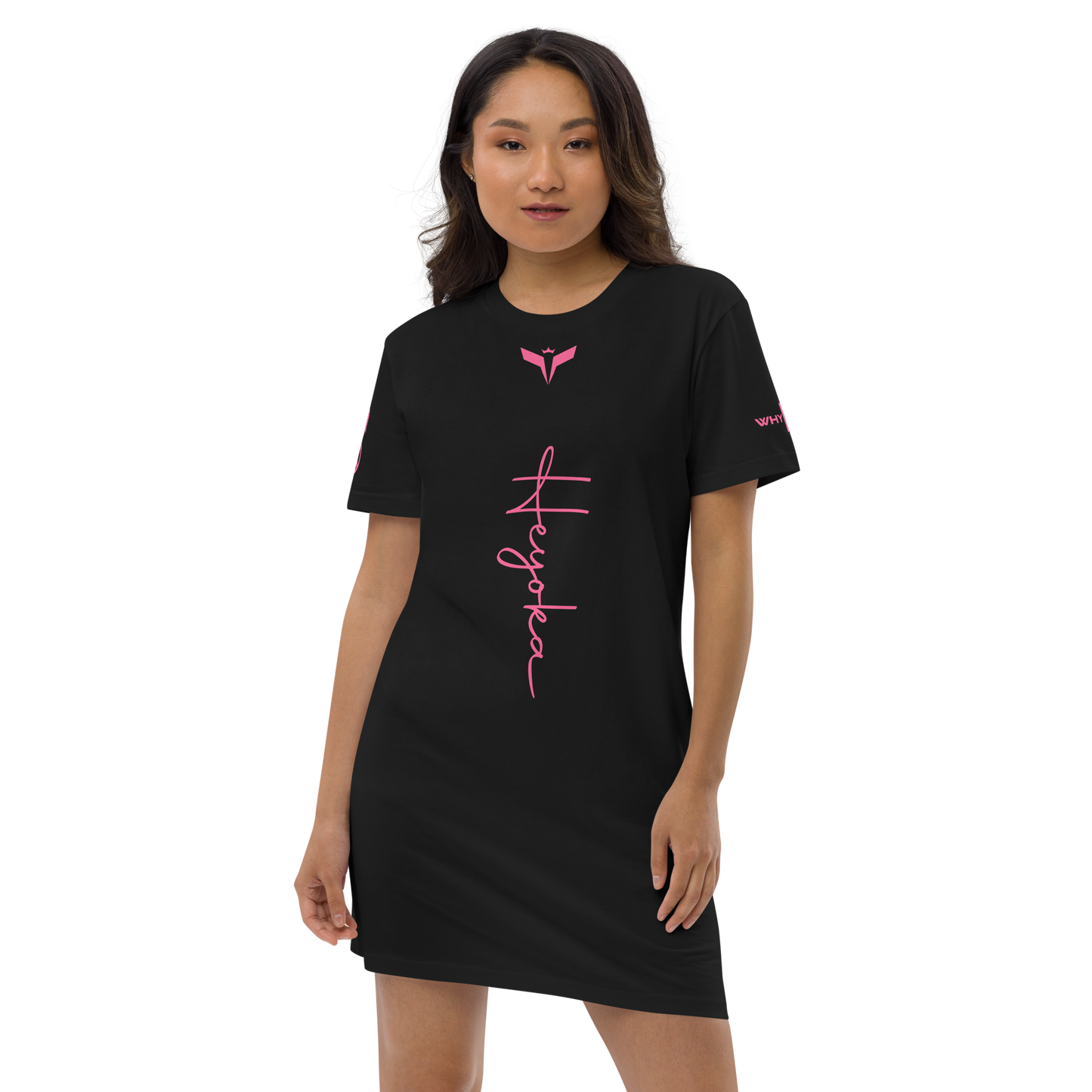 WHY_NOT NEON Organic cotton t-shirt dress BLACK