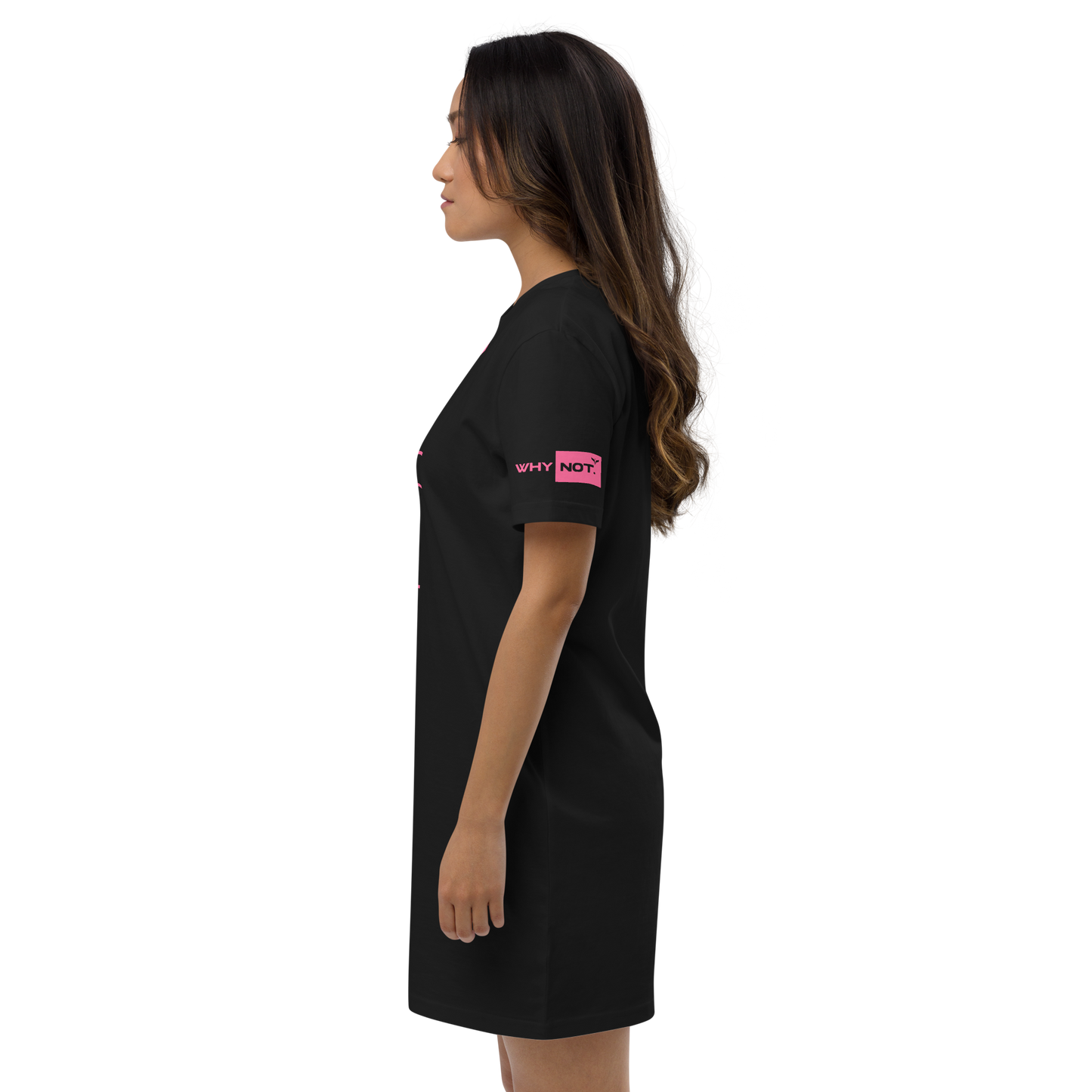 WHY_NOT NEON Organic cotton t-shirt dress BLACK