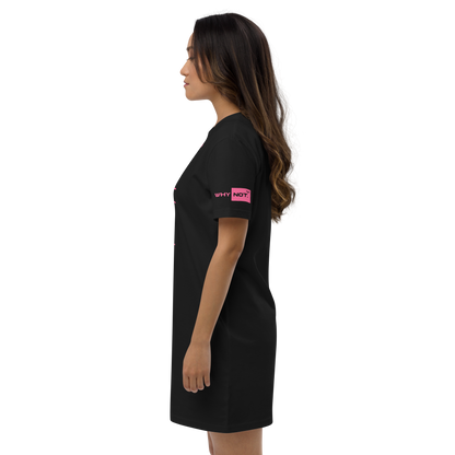 WHY_NOT NEON Organic cotton t-shirt dress BLACK