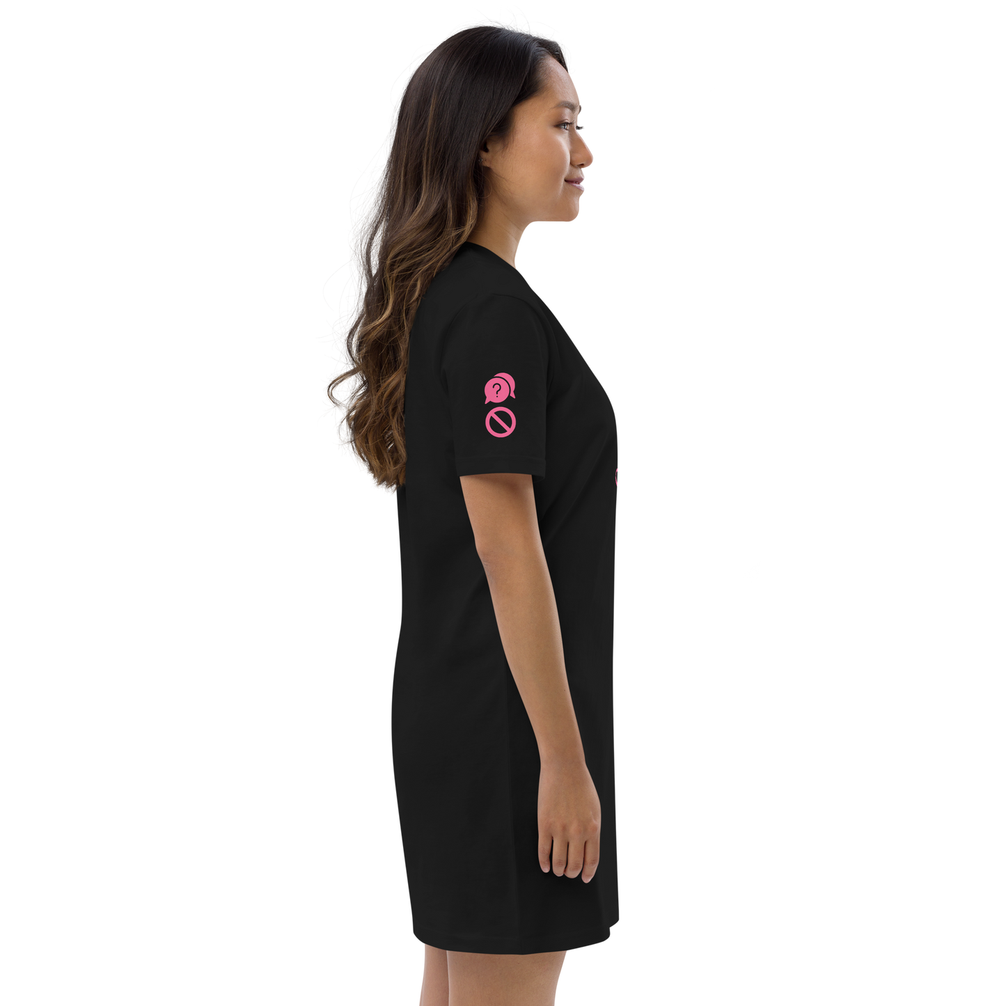 WHY_NOT NEON Organic cotton t-shirt dress BLACK