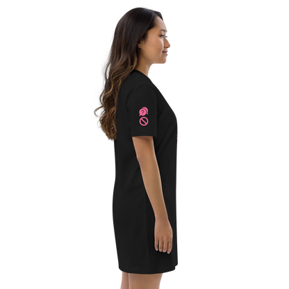 WHY_NOT NEON Organic cotton t-shirt dress BLACK