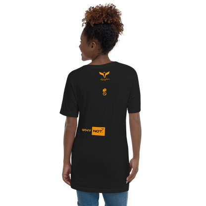 WHY_NOT NEON Unisex Short Sleeve V-Neck T-Shirt black