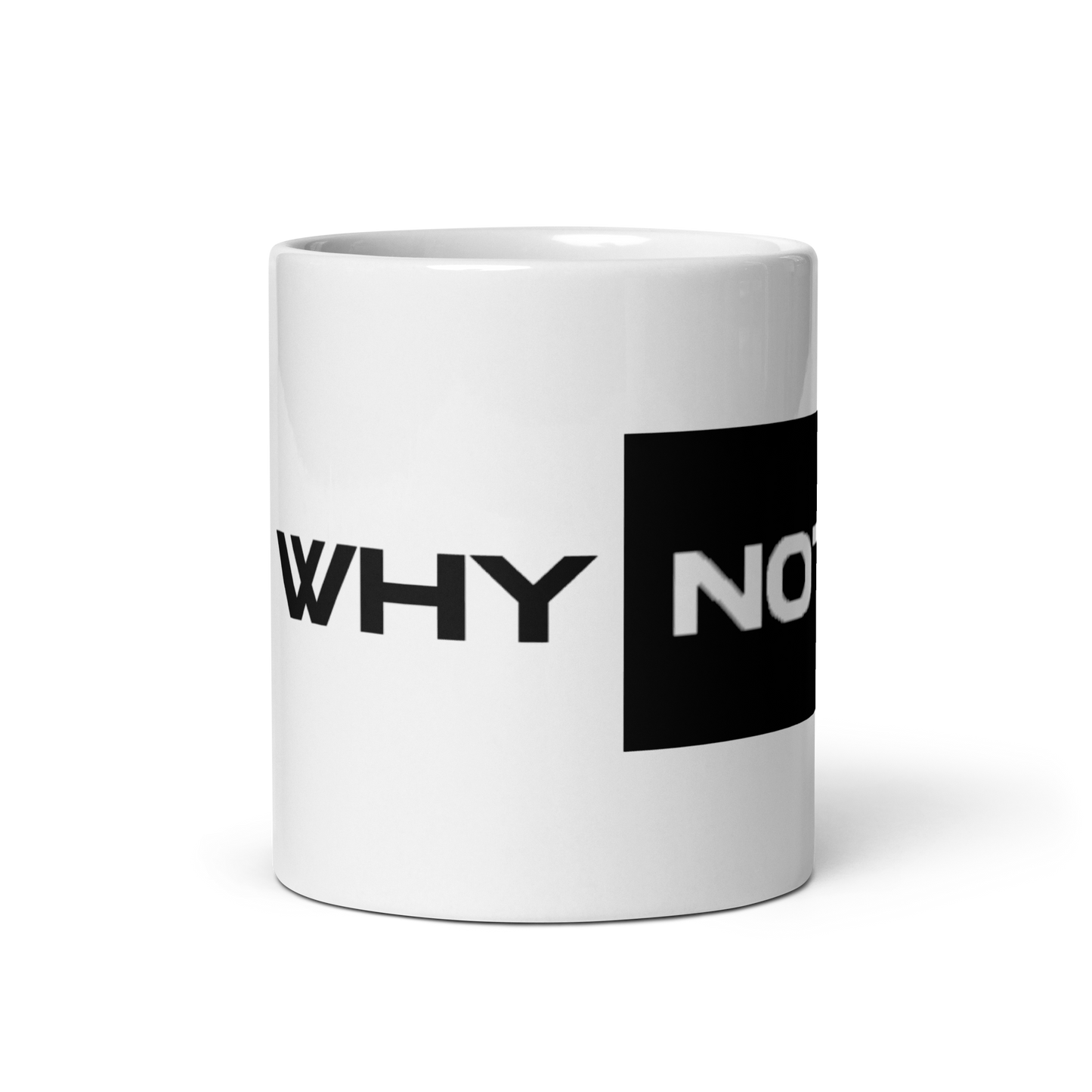 WHY_NOT NEON White glossy mug