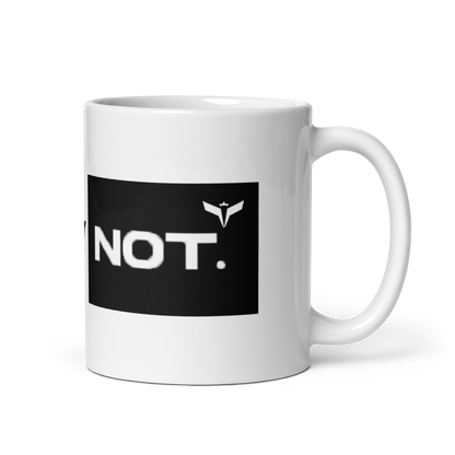 WHY_NOT NEON White glossy mug